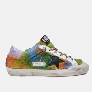 Golden Goose Super-Star tie-dye Rainbow Shearling sneakers Women's 8 US/ 38 EU